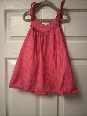 Girls' Pink Tie-Strap Sundress